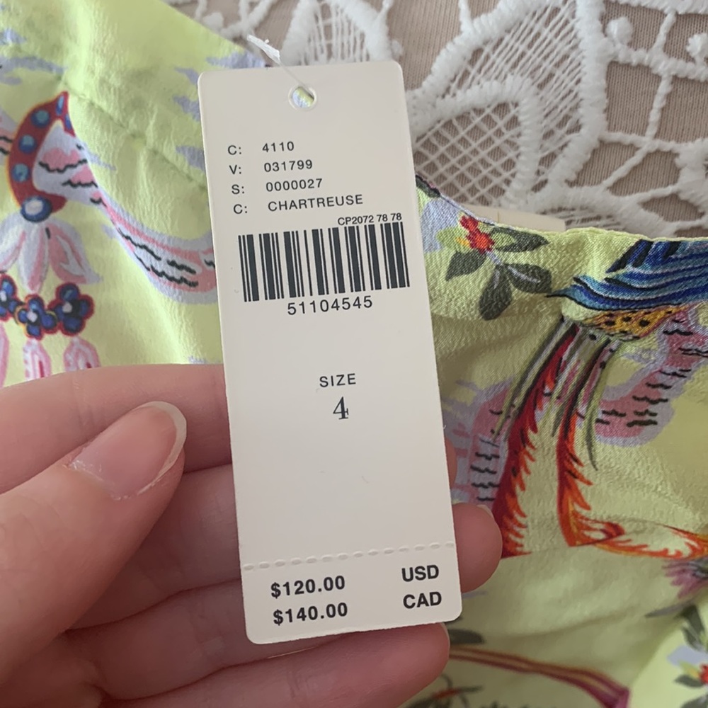NWT Anthropologie Garden Silk Blouse - Picture 6 of 12